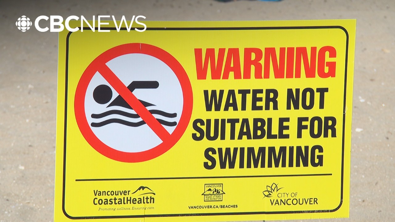 CBC British Columbia YouTube source card for Vancouver beach E. coli advisories