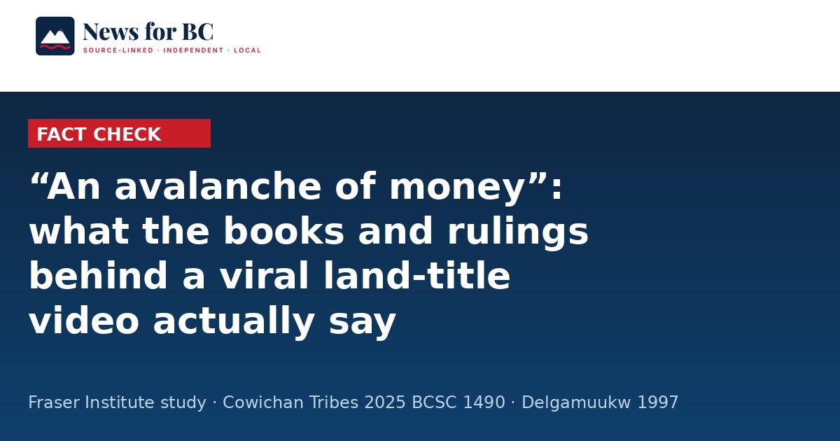 News for BC graphic: land-title video fact-check